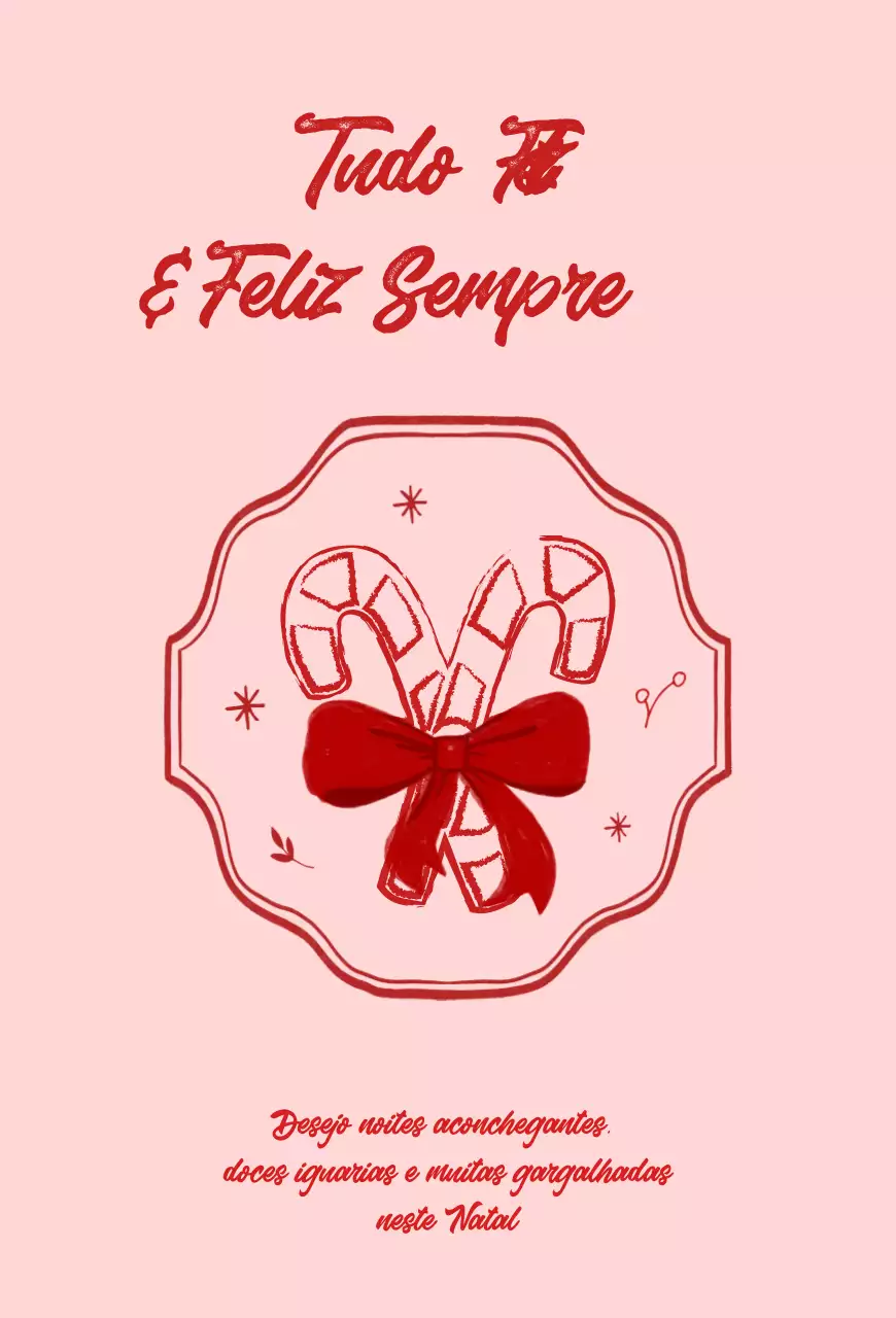 Cartão de Natal Rosa para Bebê