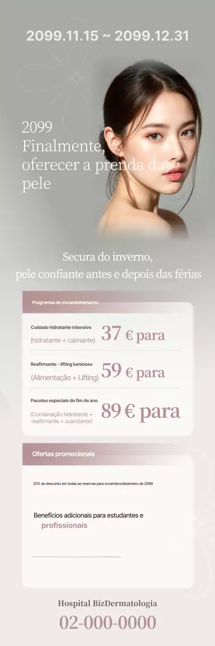 Promoção de cuidados com a pele White Modern
