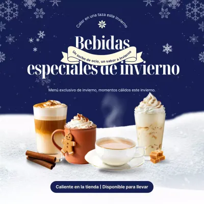 Promoción del menú de invierno moderno de la Marina