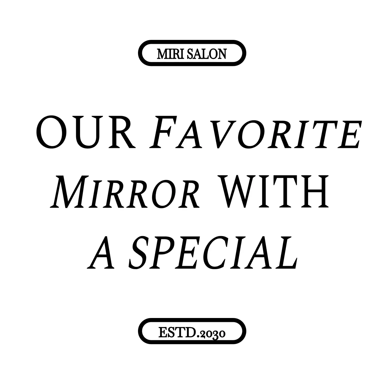 검정색의 심플하고 깔끔한 텍스트 강조형 스타일 살롱 홍보 및 판촉 