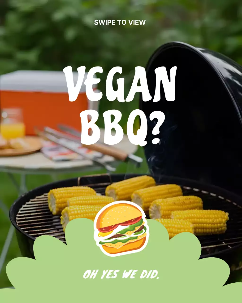 Labor Day Vegan Food Instagram Post