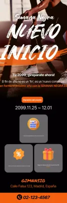 Evento de fitness moderno de Orange