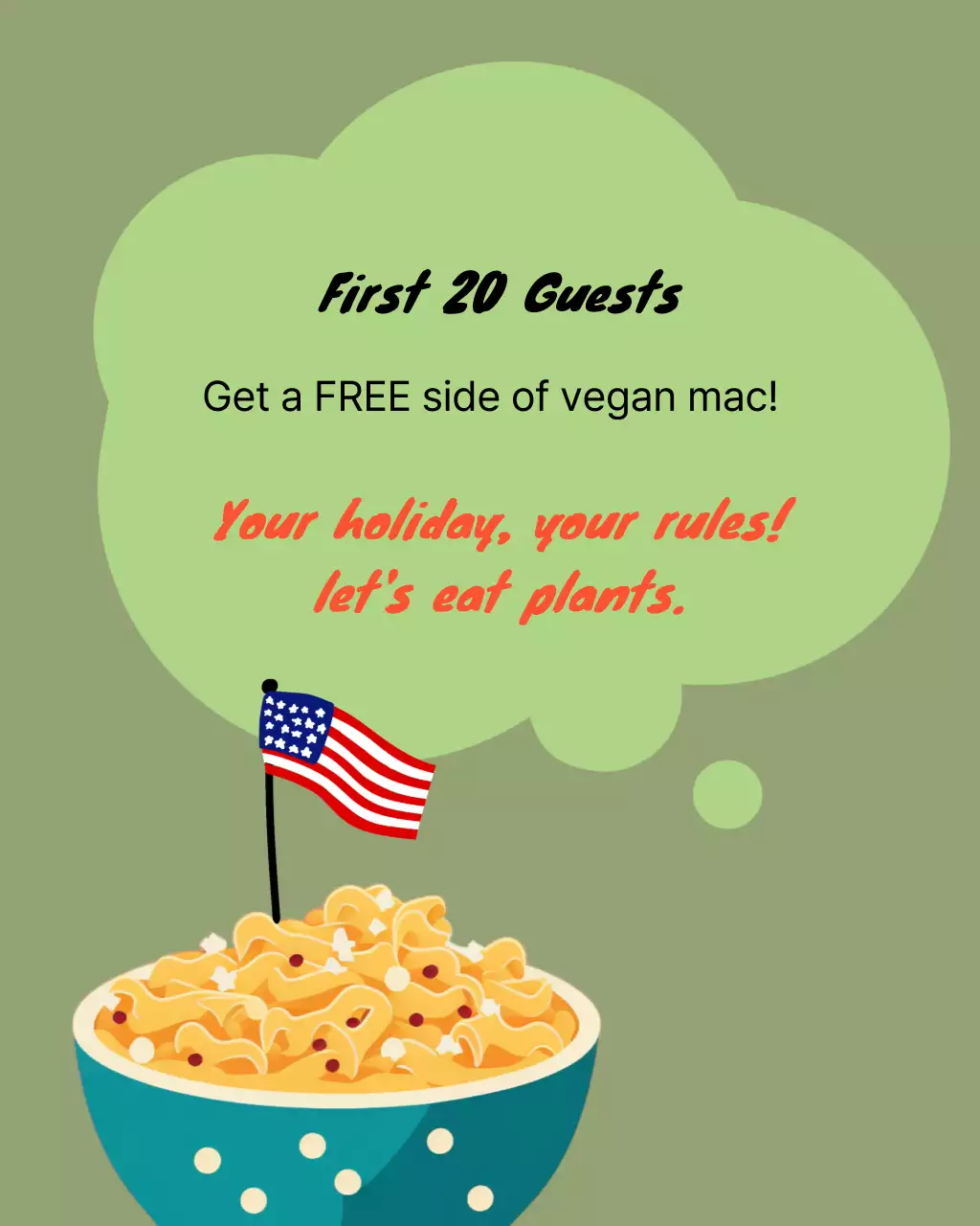 Labor Day Vegan Food Instagram Post