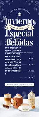 Promoción del menú de invierno moderno de la Marina