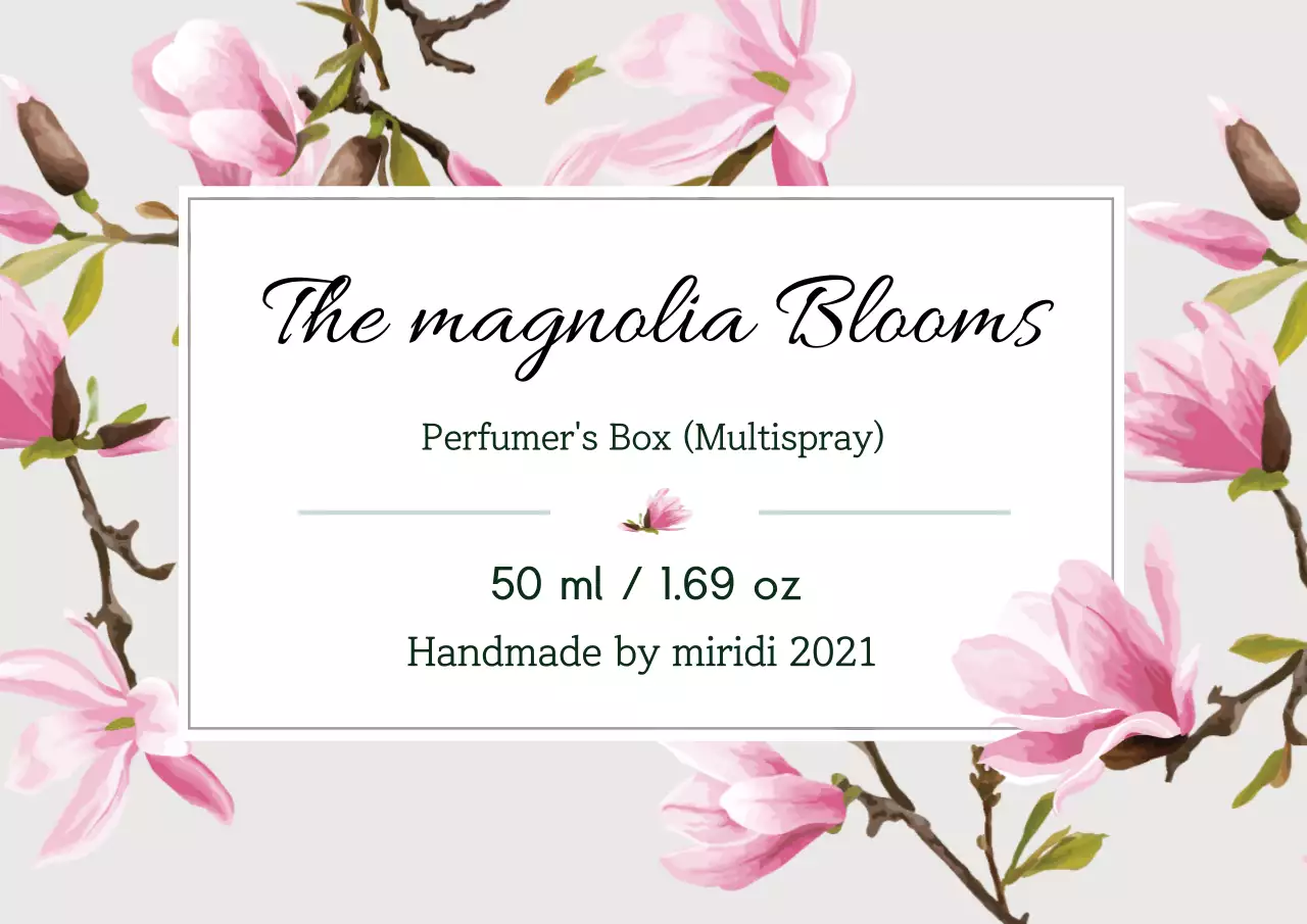 Pink Floral Perfume Label Poster