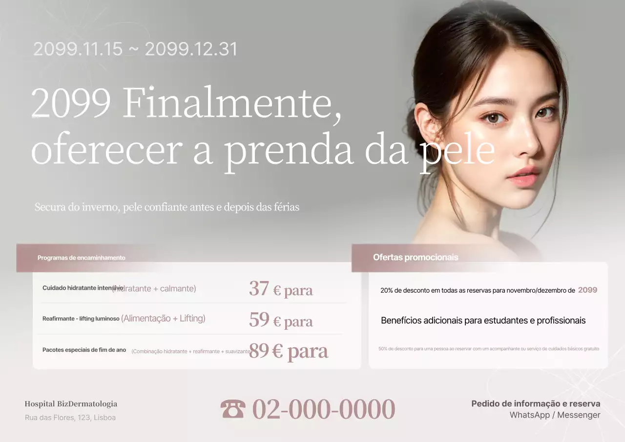 Promoção de cuidados com a pele White Modern