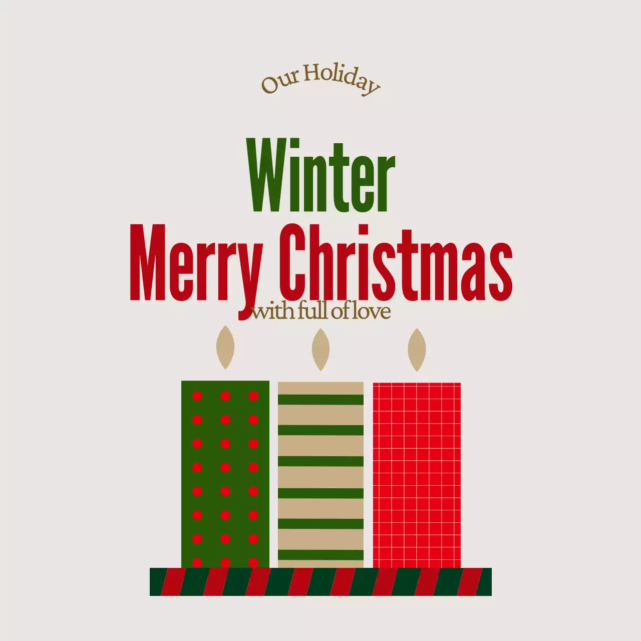 Cartão de Natal simples e verde