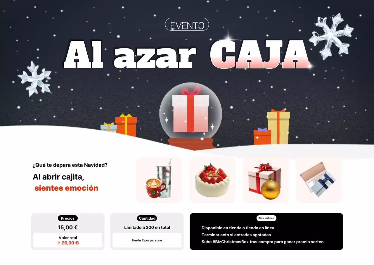 Evento navideño moderno negro