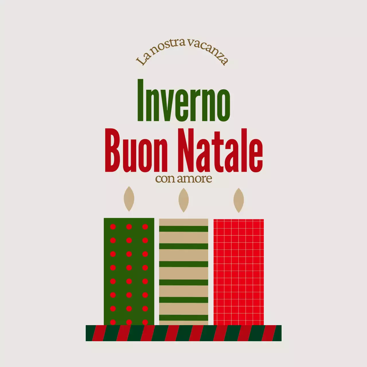 Biglietto di Natale semplice verde
