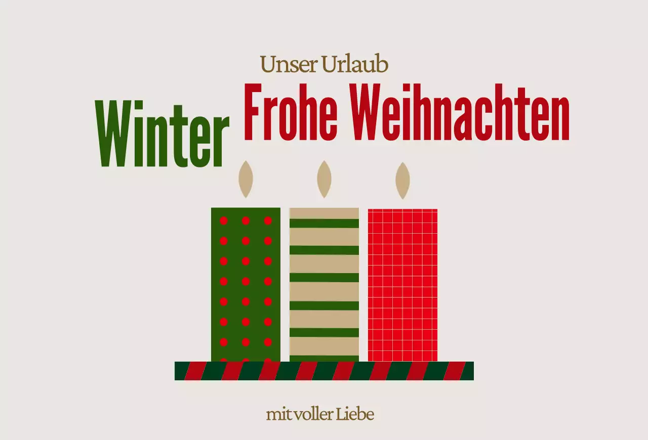 Grüne, schlichte Weihnachtskarte