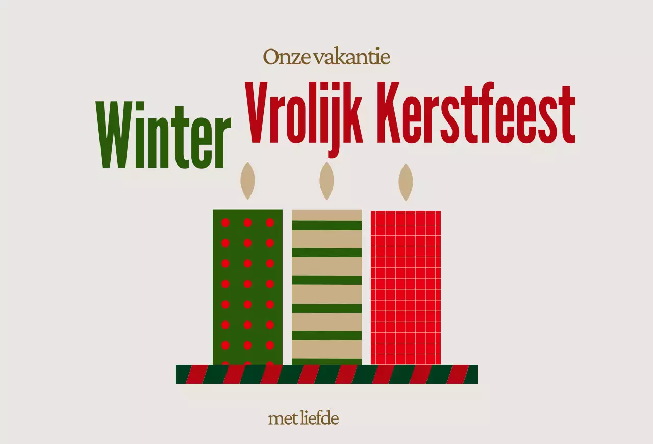 Groene eenvoudige kerstkaart