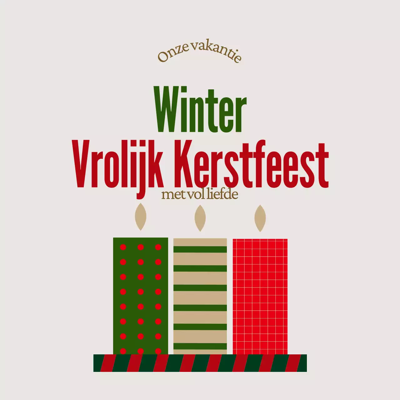 Groene eenvoudige kerstkaart