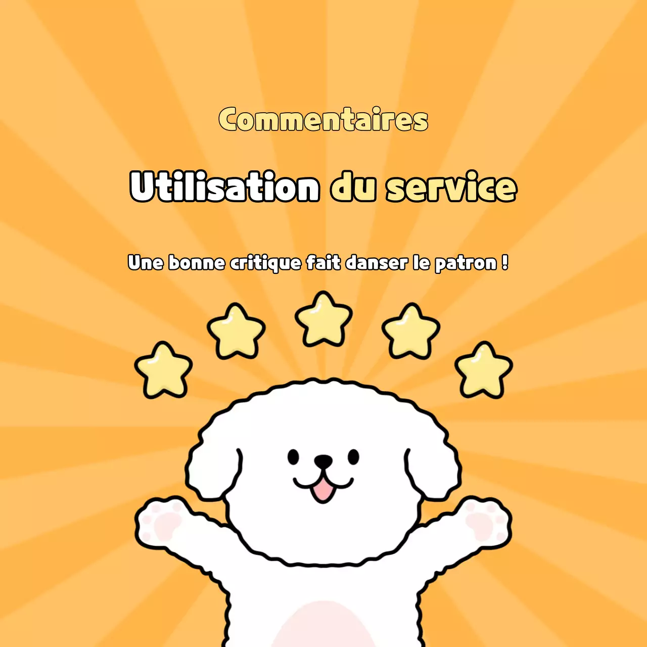 Événement de revue Orange Cute