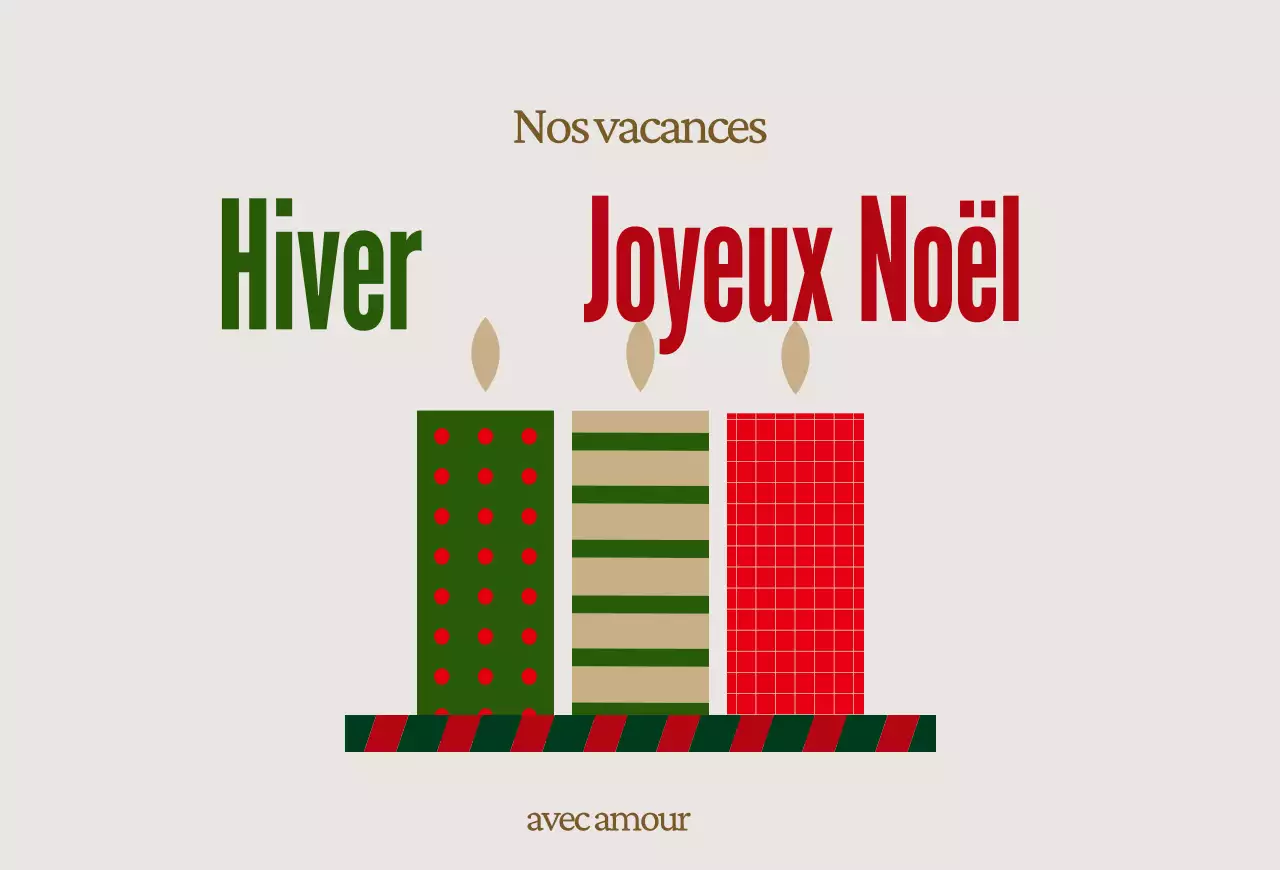 Carte de Noël verte et simple