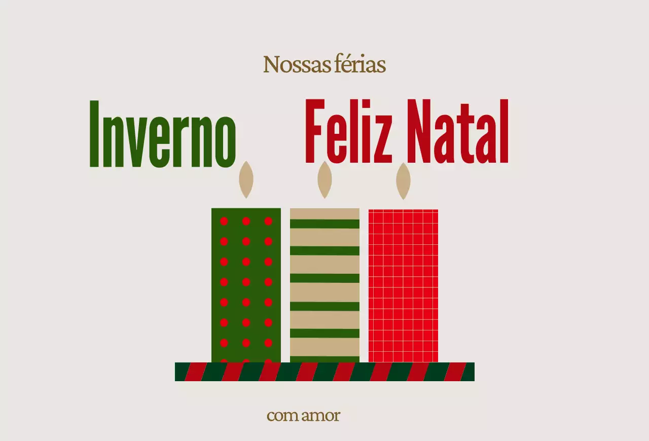 Cartão de Natal simples e verde