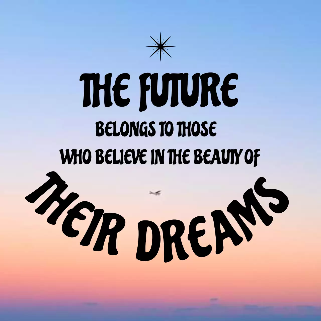 Rainbow Retro Motivational Poster Social Media Post