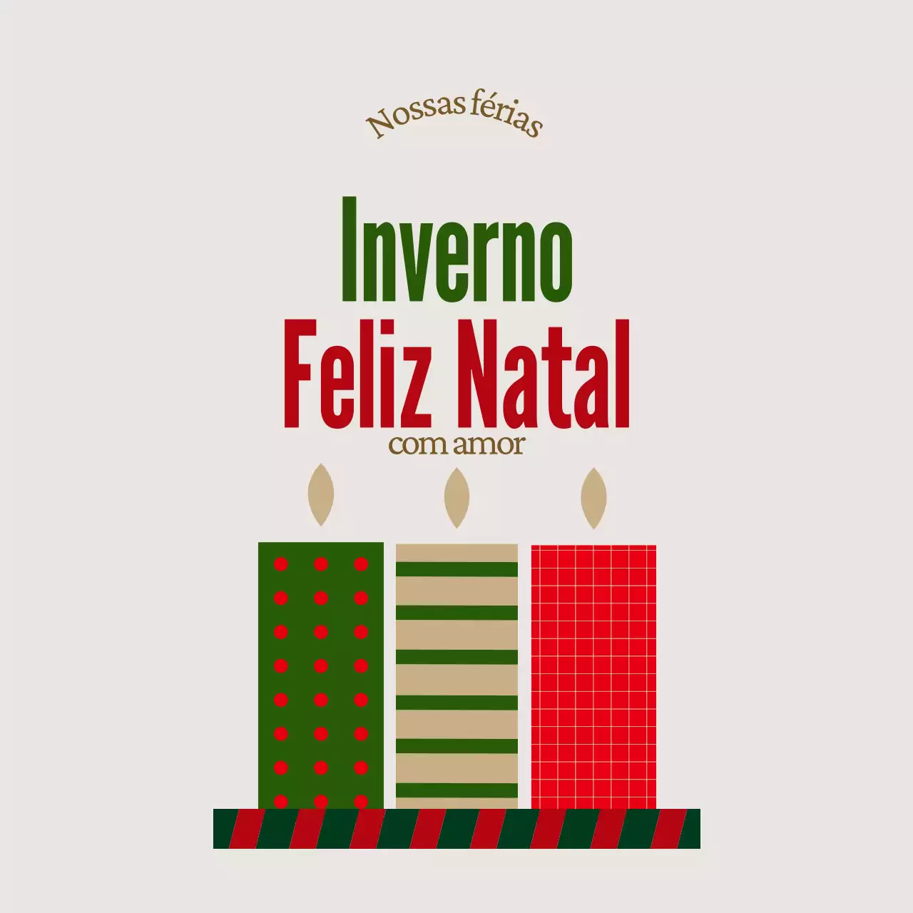 Cartão de Natal simples e verde