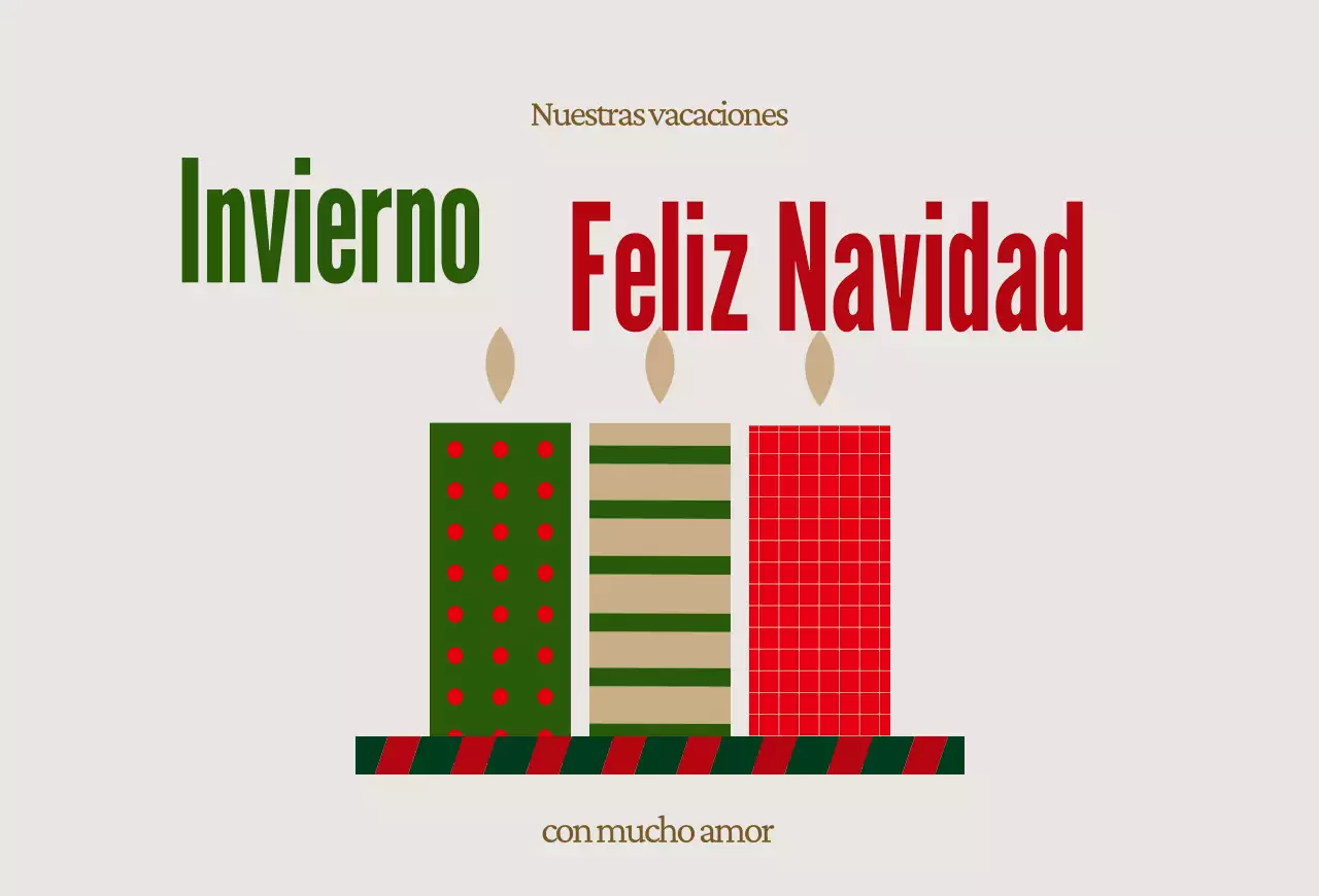 Tarjeta navideña sencilla verde