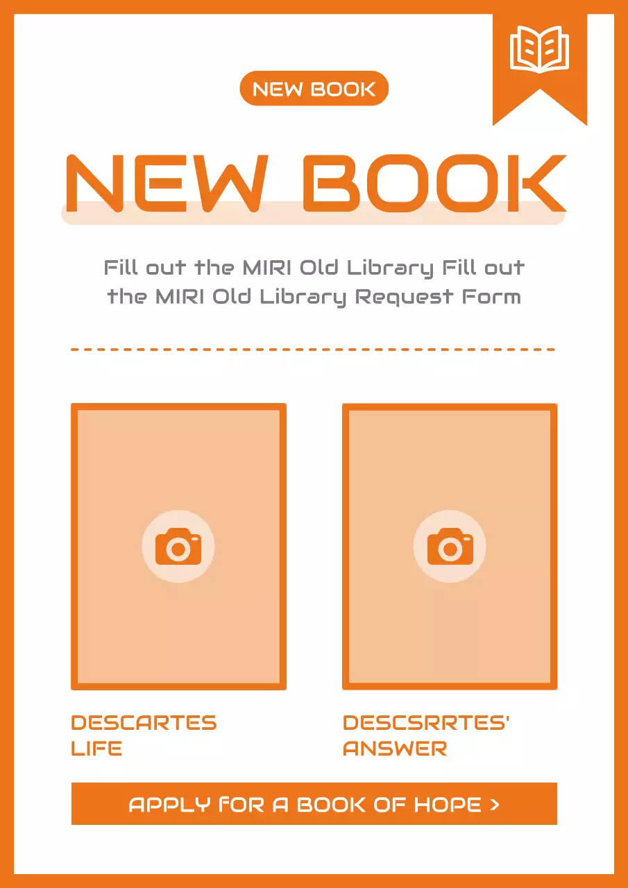 Orange Simple Book Promotion Poster