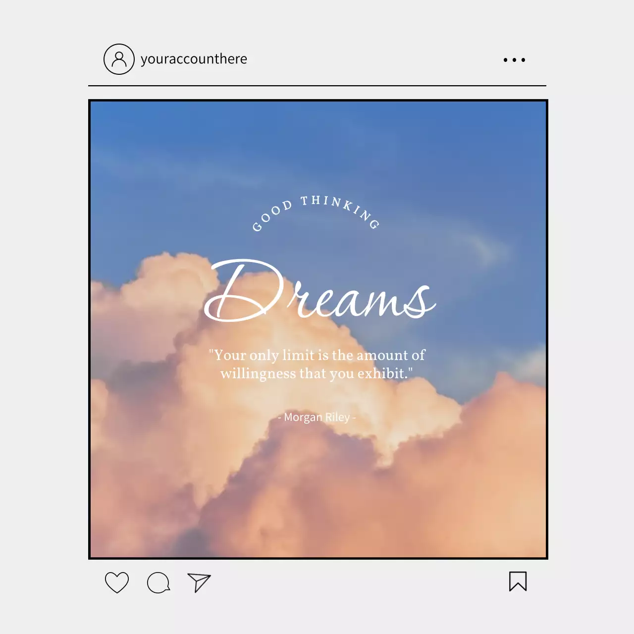 blue elegant motivation announcement