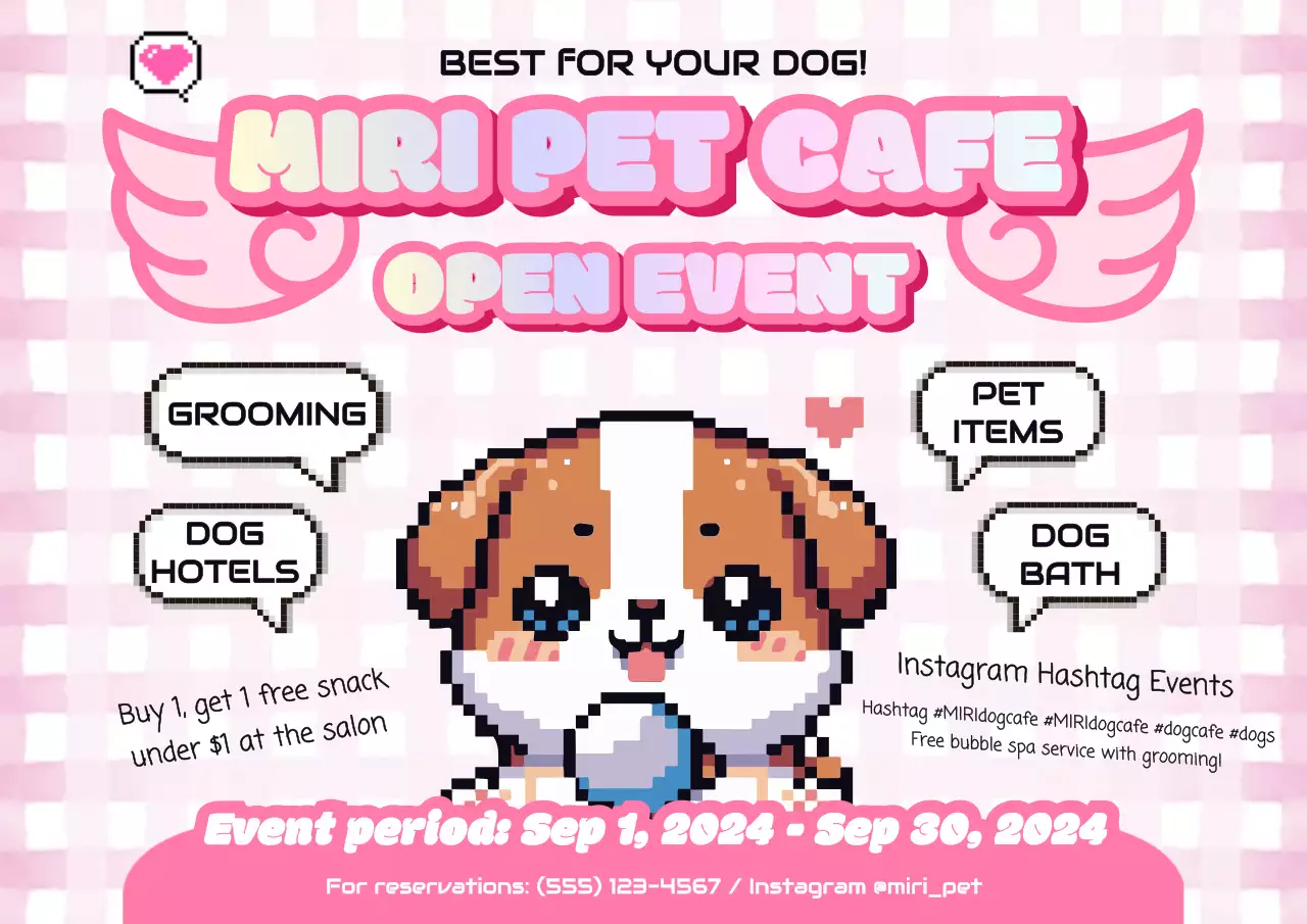 Pink Cute Pet Event Promotion Poster