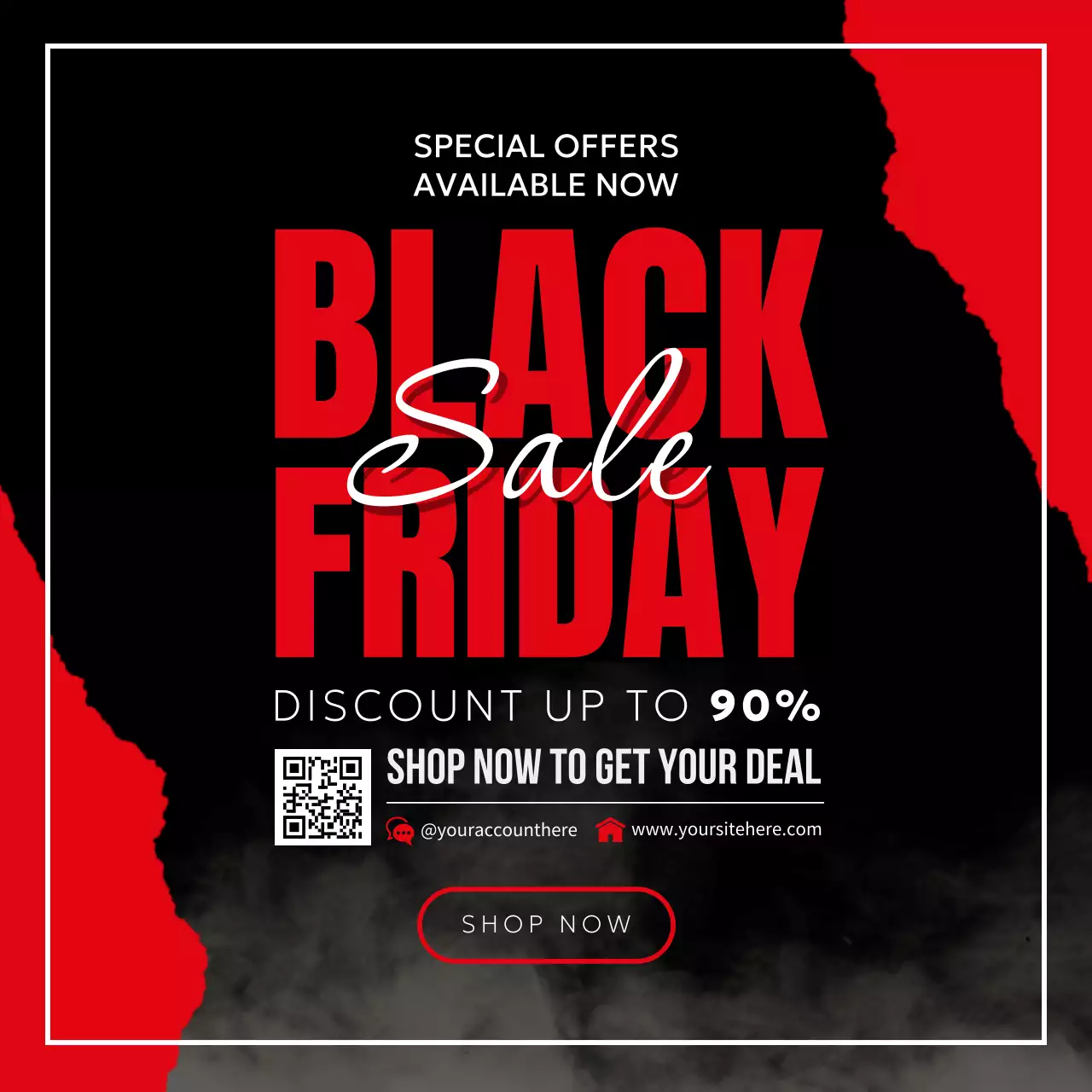 red bold sale promotion