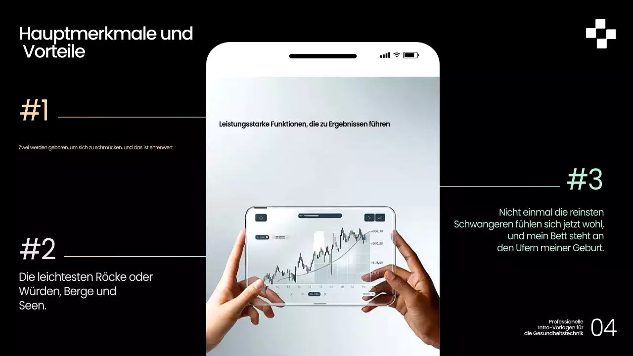 Schwarzer moderner Gesundheitsleitfaden
