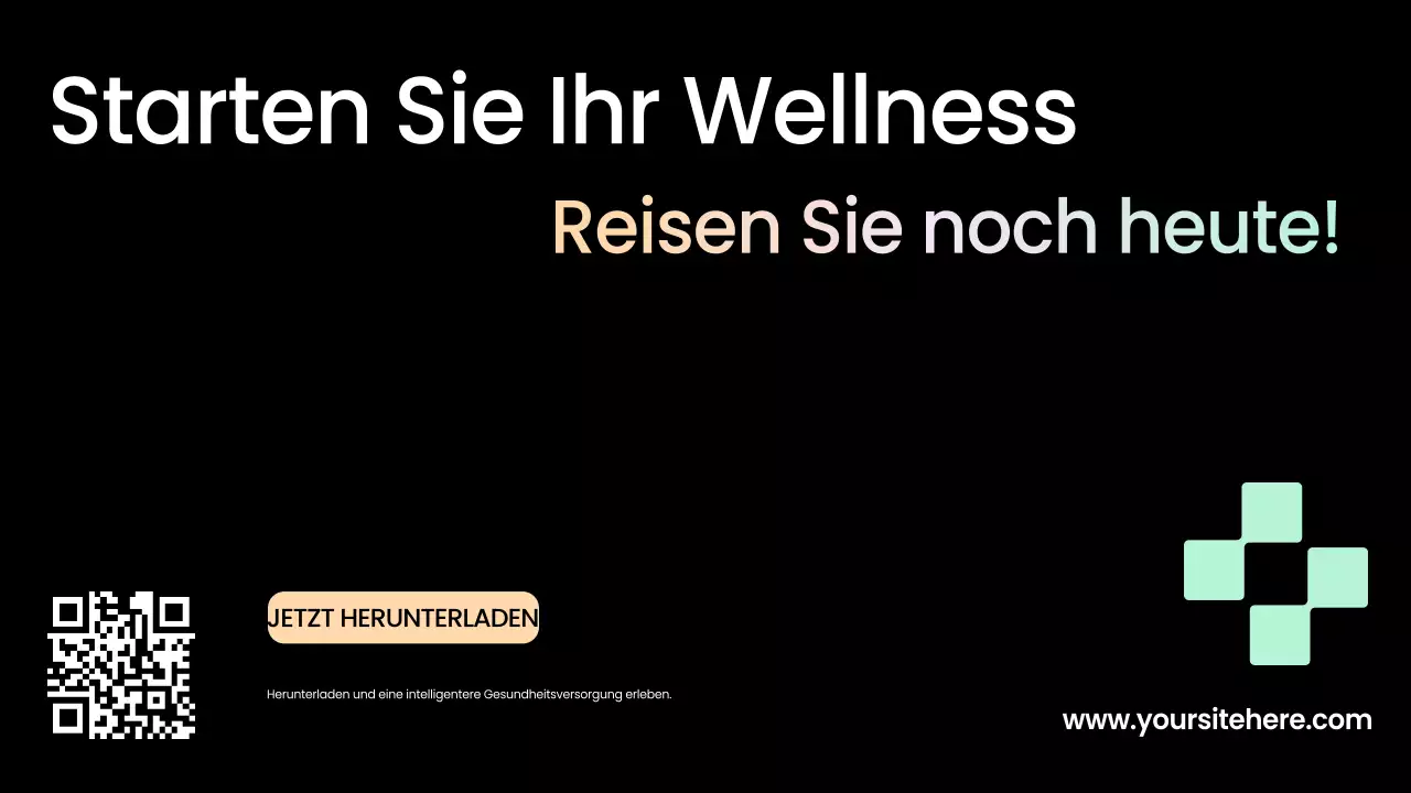 Schwarzer moderner Gesundheitsleitfaden