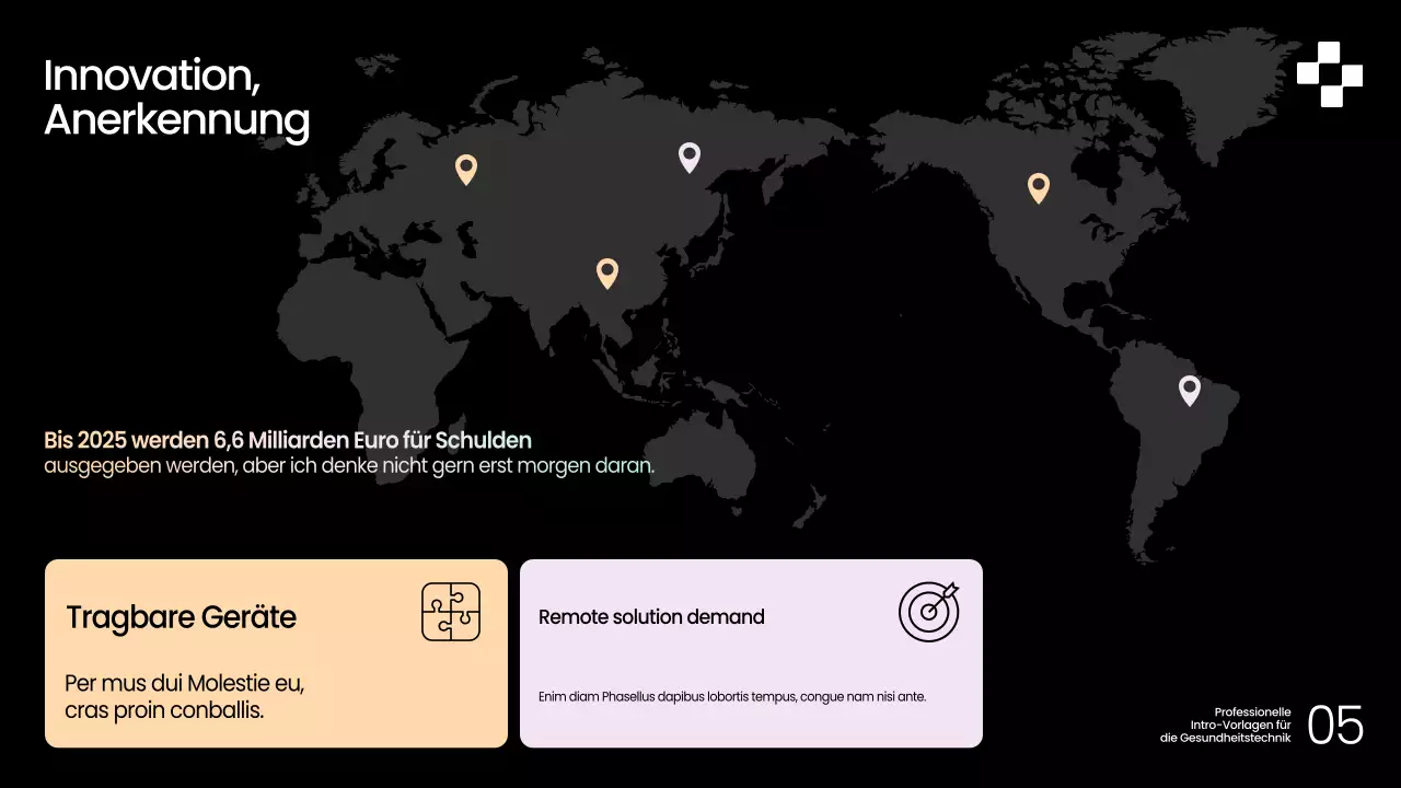 Schwarzer moderner Gesundheitsleitfaden