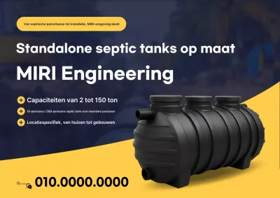 Zwarte moderne technische advertentie