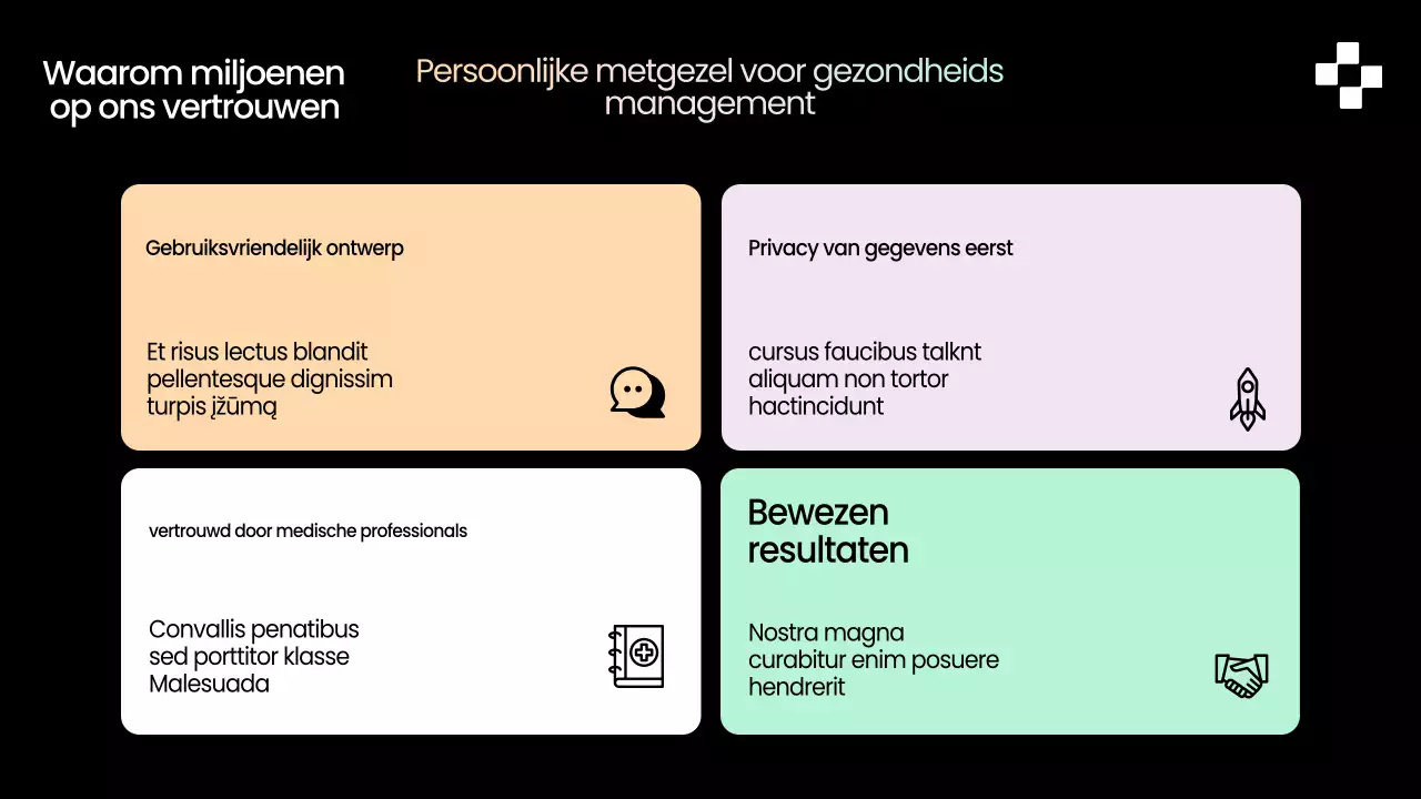 Zwarte moderne gezondheidsgids