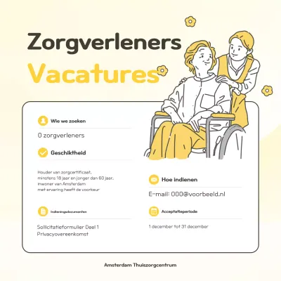 Gele eenvoudige vacature