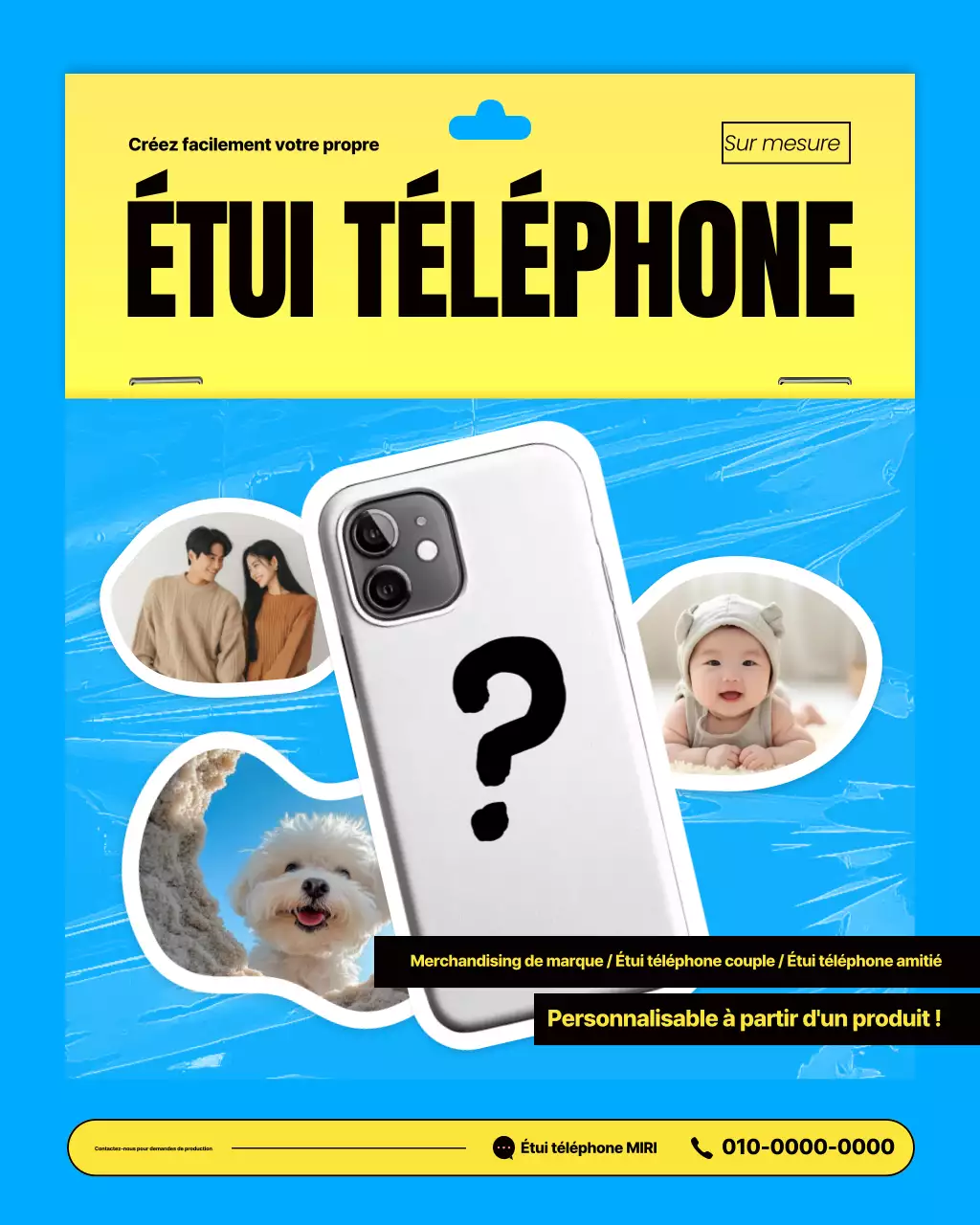 Publicité de personnalisation moderne Sky Blue