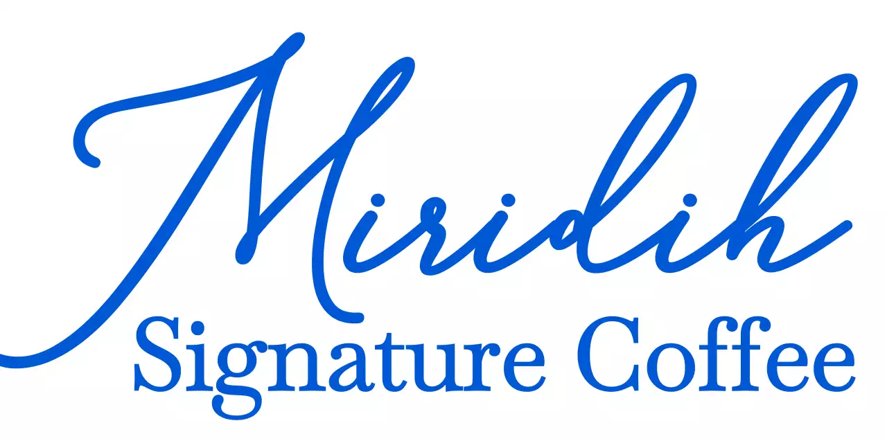 비비드한 파란색의 감성적인 필기체와 텍스트 문구 조합 스타일 카페 홍보 및 굿즈용 