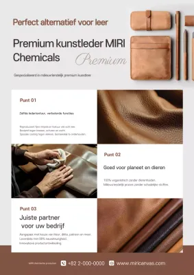 Promotie van moderne bruine lederwaren