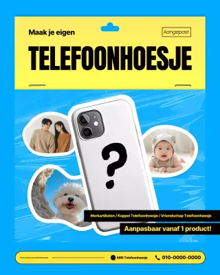 Hemelsblauwe moderne personalisatie-advertentie