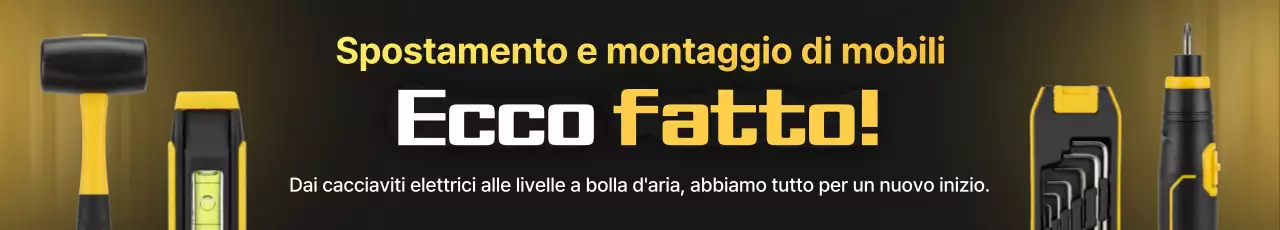 Pubblicità di utensili moderni neri