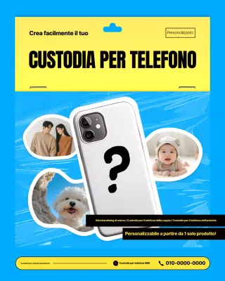 Annuncio pubblicitario di personalizzazione moderna blu cielo