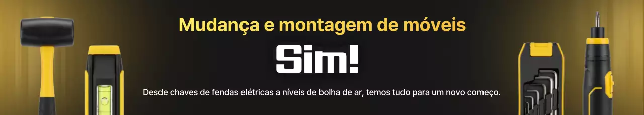 Anúncio de ferramenta moderna preta