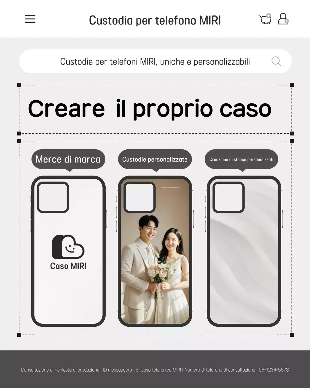 Pubblicità della custodia semplice nera per smartphone