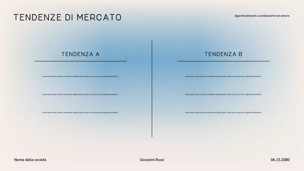 Presentazione di marketing moderno blu