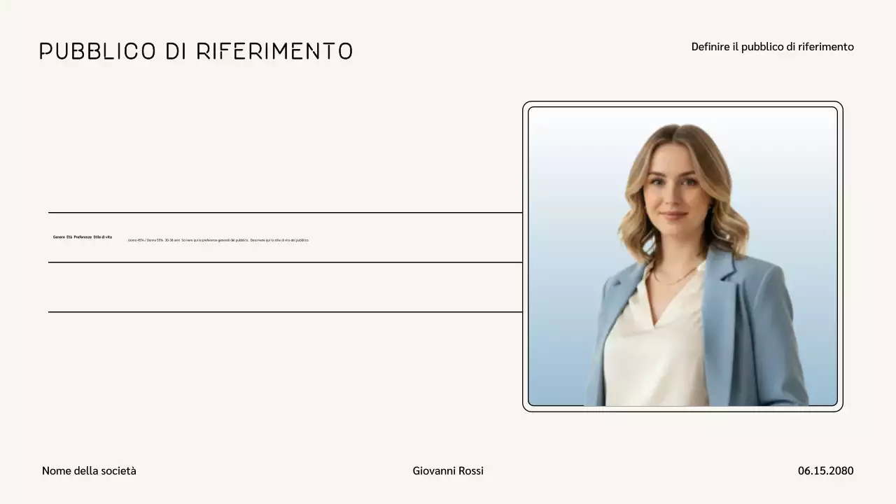 Presentazione di marketing moderno blu