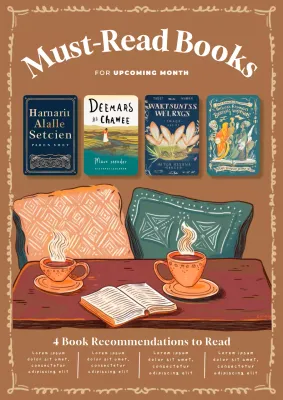 Brown Vintage Book Promotion Poster