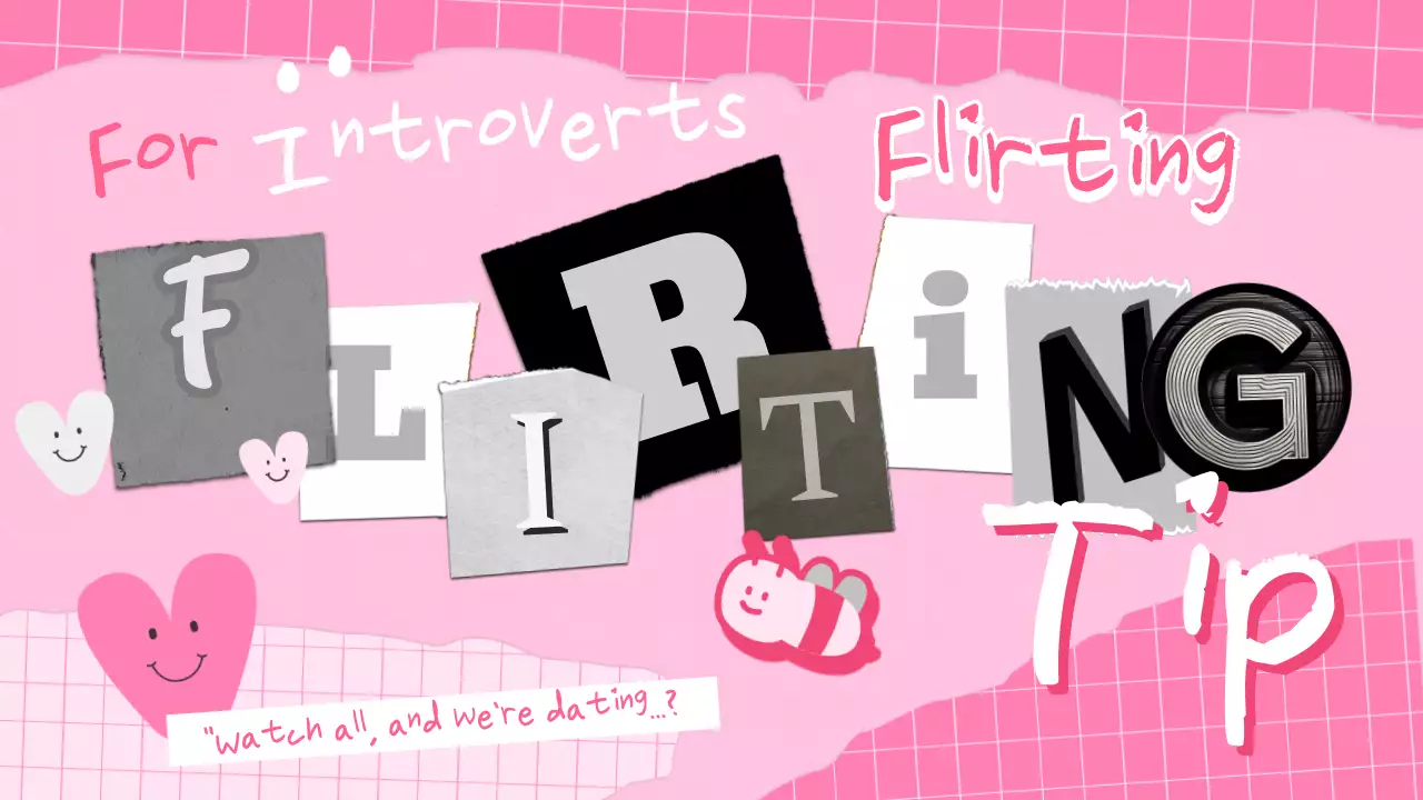 핑크 트렌디 플러팅 가이드 유튜브 썸네일