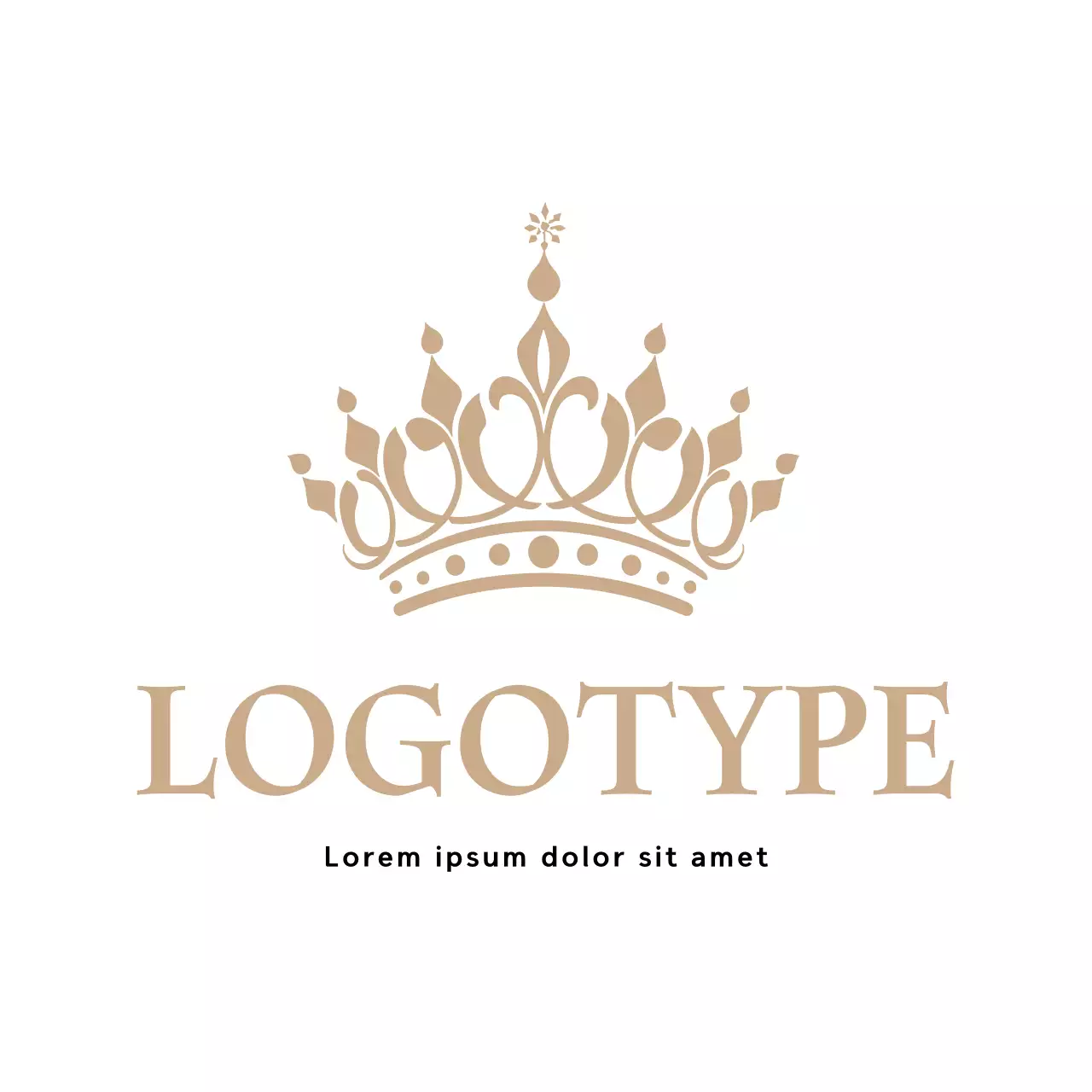 Beige Elegant Design Logo