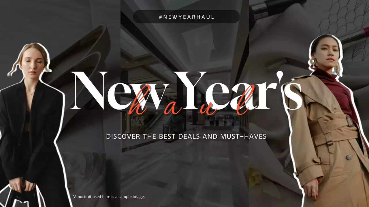 화이트와 오렌지 미니멀 새해 선물 소개