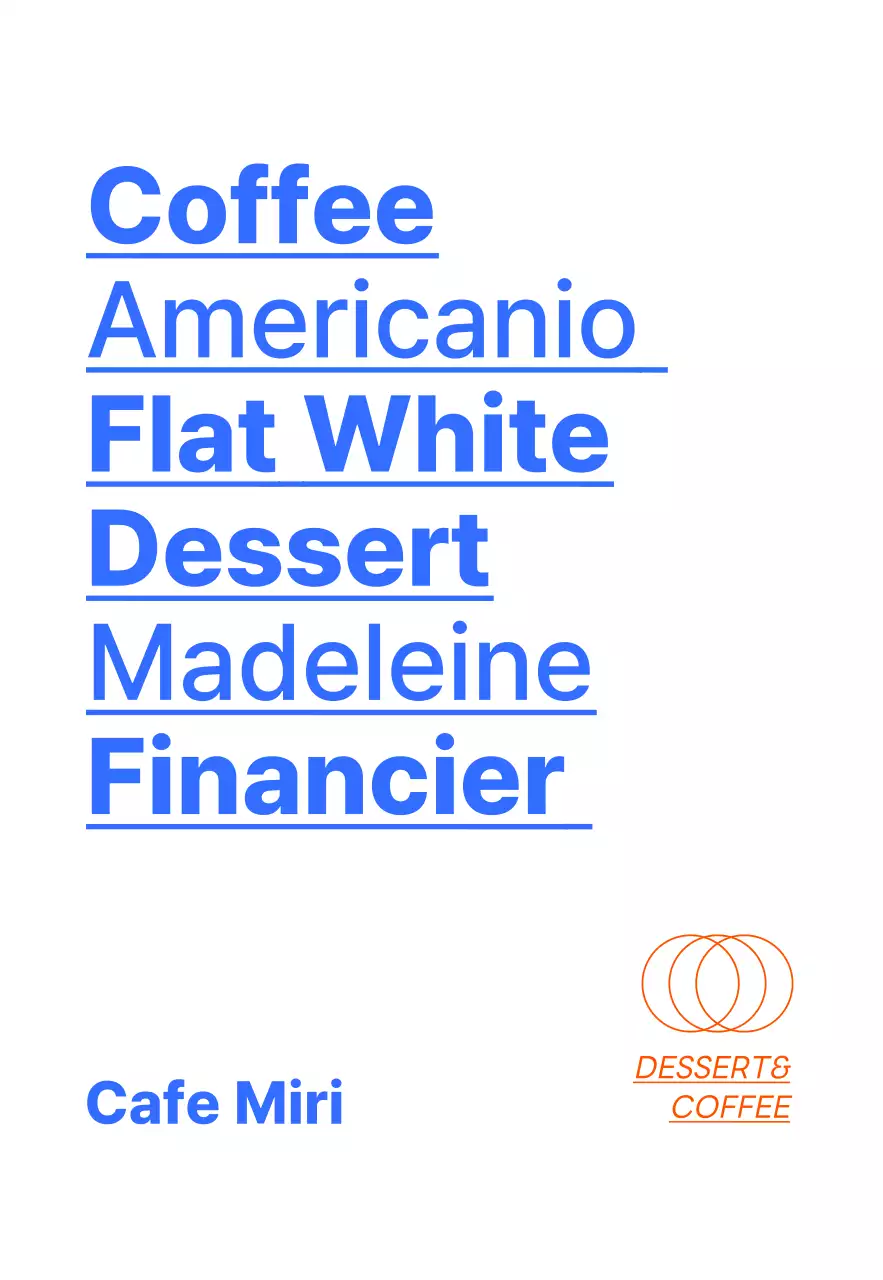 블루컬러를 사용한 현대적인 디저트 카페