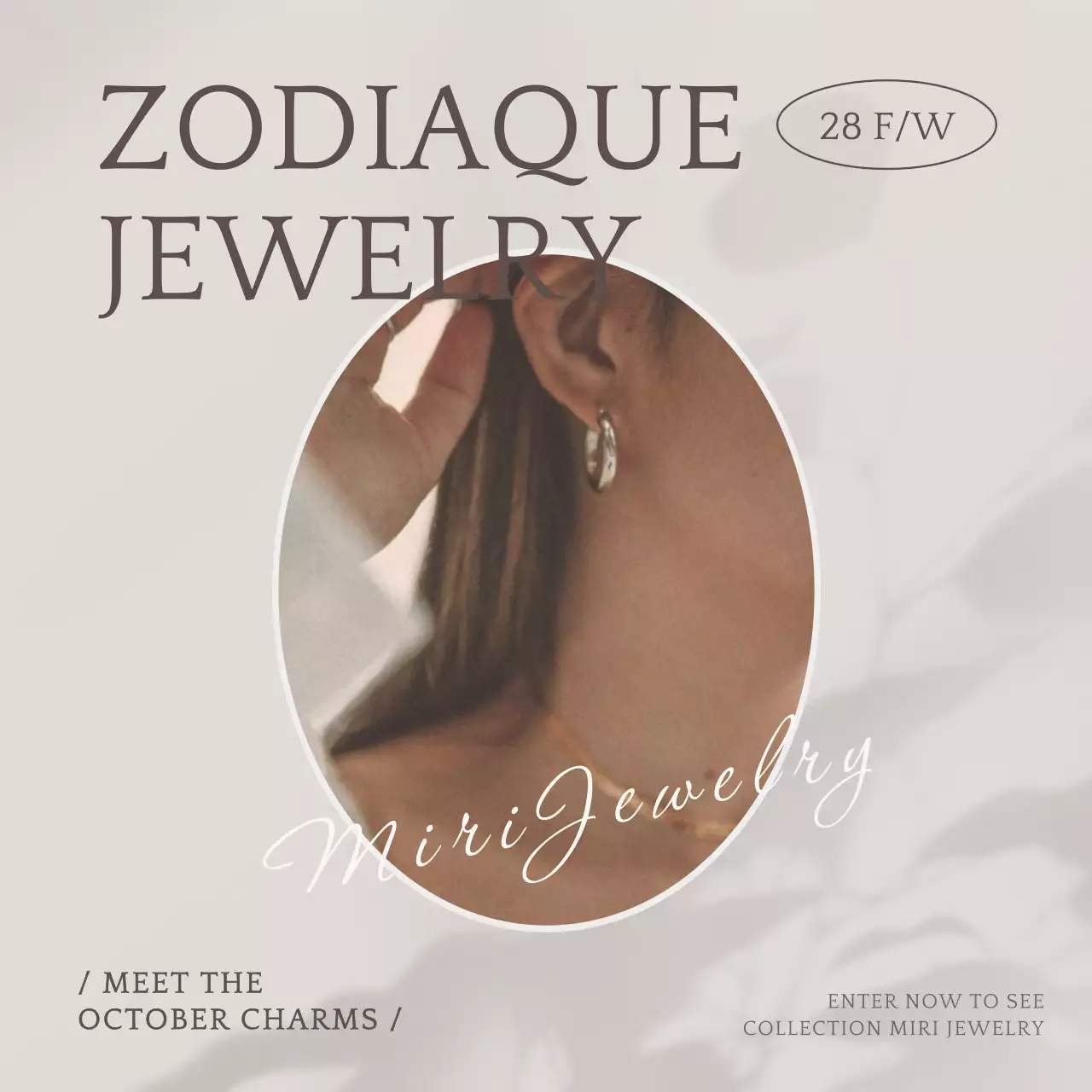 Beige Elegant Jewelry Promotion Social Media Post