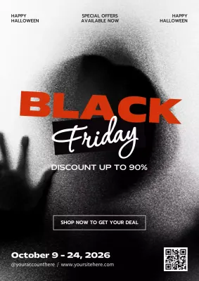 Black Trendy Sale Promotion Poster