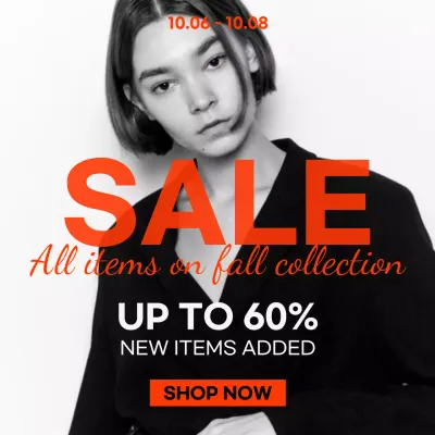 Orange Modern Sale Promotion Social Media Post